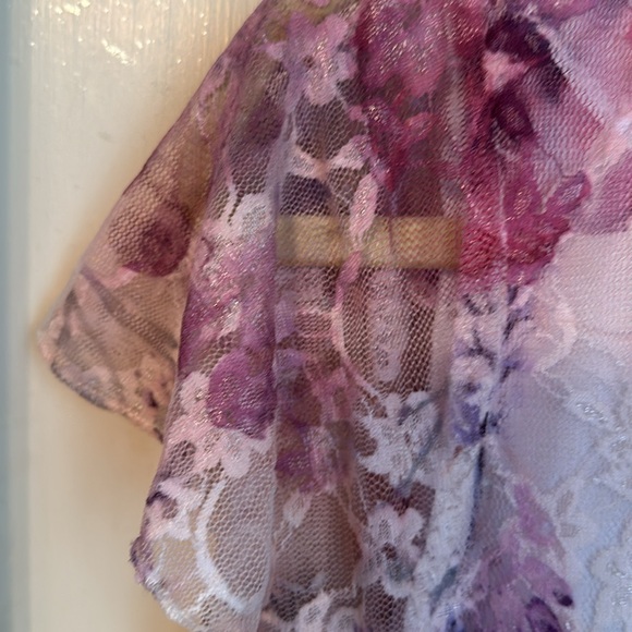Roz & Ali Lace Overlay Top Size 1X NWOT - Picture 5 of 15
